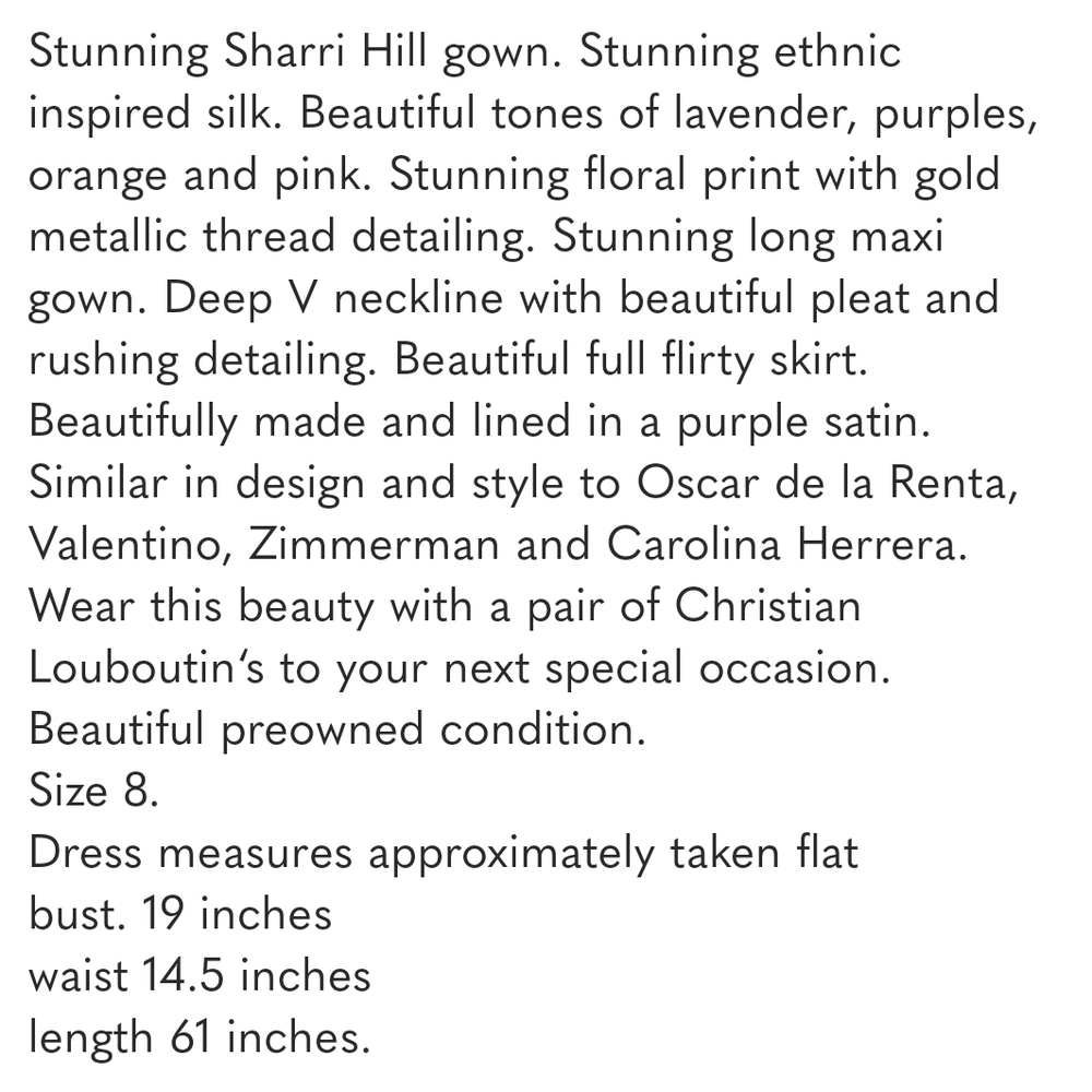 Elegant Purple and Gold Evening Gown - Picture 11 of 11